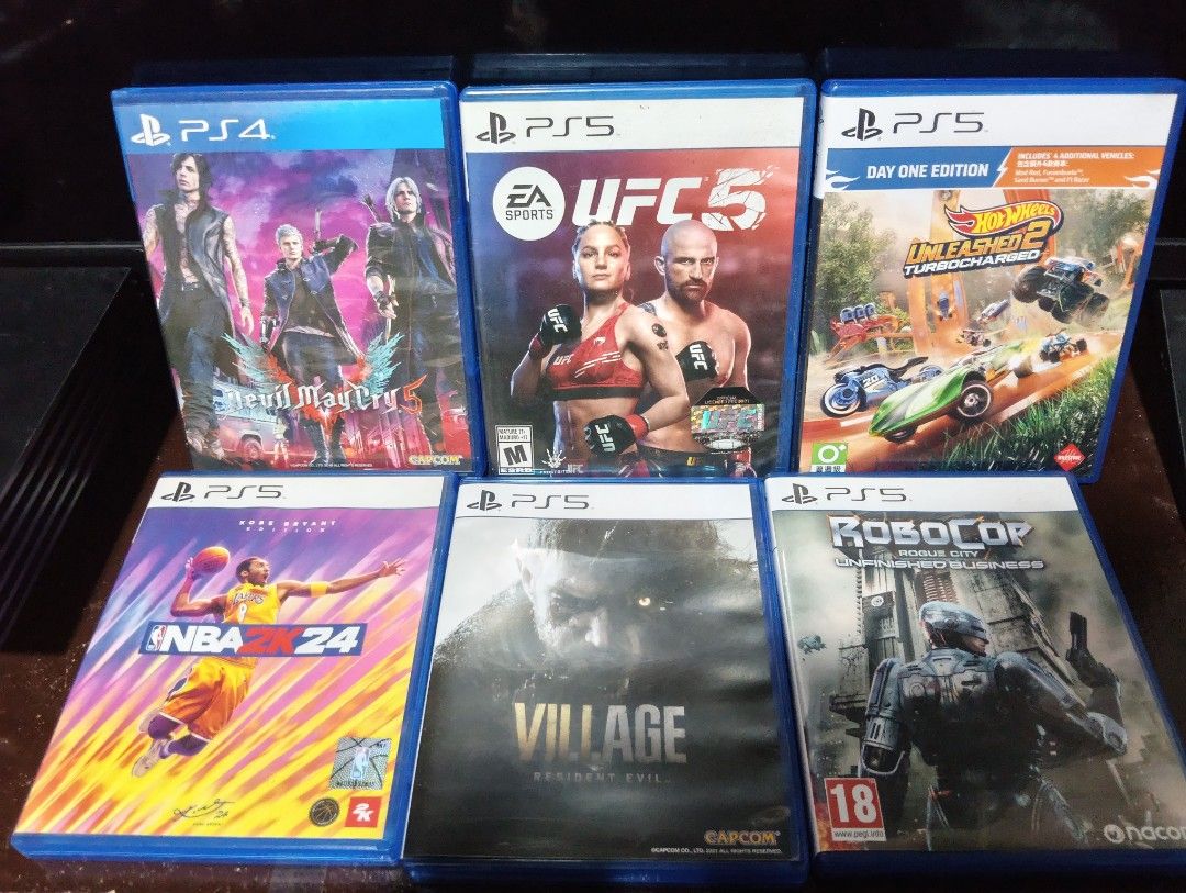 PS5 Games for sale (Category: PlayStation) located in Caloocan City. Submitted by jbfuenzalida27 (Listing ID 1450079917, Image 1). Description: ps5 games for sale NBA 2k24- 400 Robocop rouge city -850 Resident evil 8 village -850 Hot wheels unleashed 2- 850 Devil may cry 5- 600 UFC 5- 1,200 Meetup: c3 caloocan or pick up.