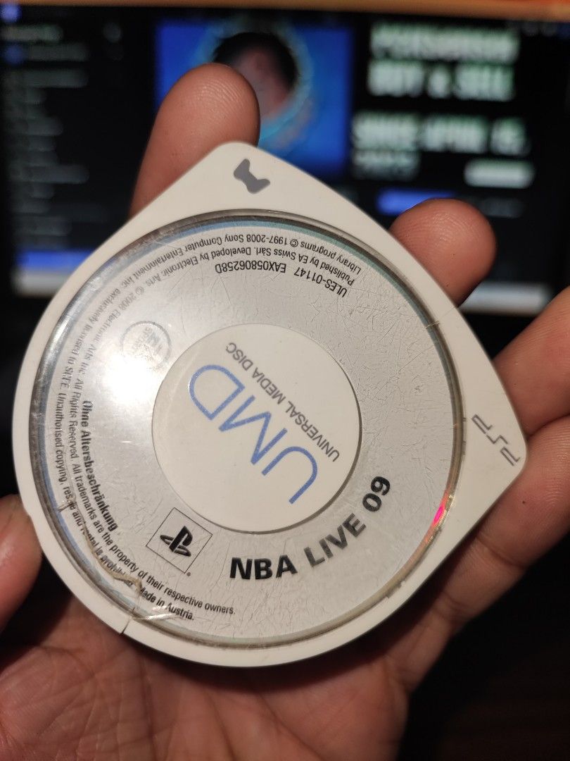 PSP UMD " NBA Live 09 " ULES (Category: PlayStation) located in Manila. Submitted by pcltasenseigaming (Listing ID 1450104602, Image 1). Description: PSP UMD " NBA Live 09 " ULES 📌 Price 379 📌 Negotiable 📌 Details : Normal na sa 2nd hand cd na may scratch/scratches 📌 2nd Hand Tested Working 📌 Can Send Pictures/Video Of Item With Time & Date 📌 Compatibility is buyer's responsibility 📌 PLEASE RATE MY MARKETPLACE PROFILE AFTER TRANSACTION THA