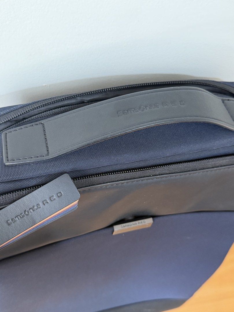 Samsonite RED Navy Blue Backpack (Category: Backpacks) located in Manila. Submitted by cdabs (Listing ID 1449967253, Image 3). Description: orig price 16k (2018) bought in highstreet used twice item desc: - Samsonite RED navy blue backpack - Sleek design with leather accents (top and bottom) - Multiple interior compartments - Padded sleeve for laptop protection - Comfortable padded shoulder straps - Ideal for daily commutes and travel.