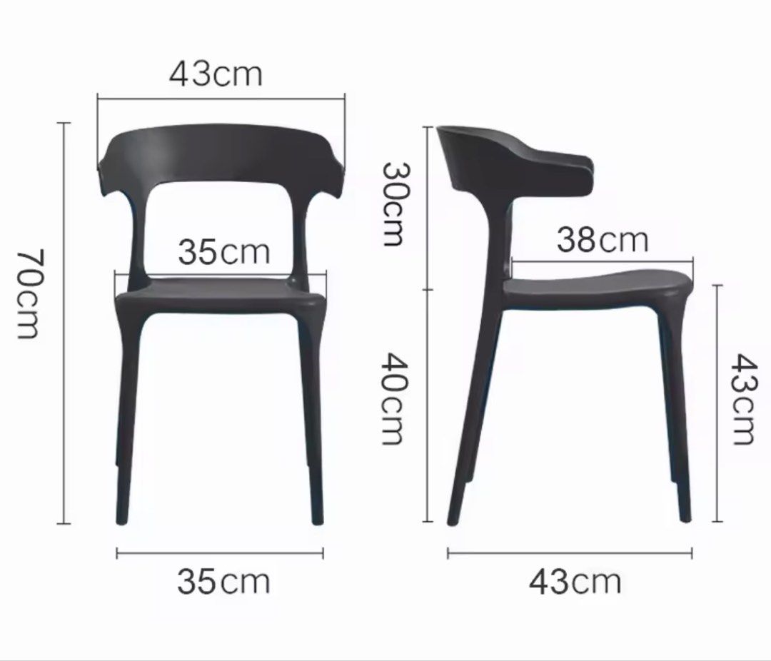 Set of Two Modern Dining Chairs (Category: Chairs) located in San Juan City. Submitted by superash (Listing ID 1438487388, Image 2). Description: - Set of 2 modern dining chairs - Colors: Pink and Orange - Minimalist design - Curved backrest and seat - Solid material, four legs - Ideal for dining room or kitchen.