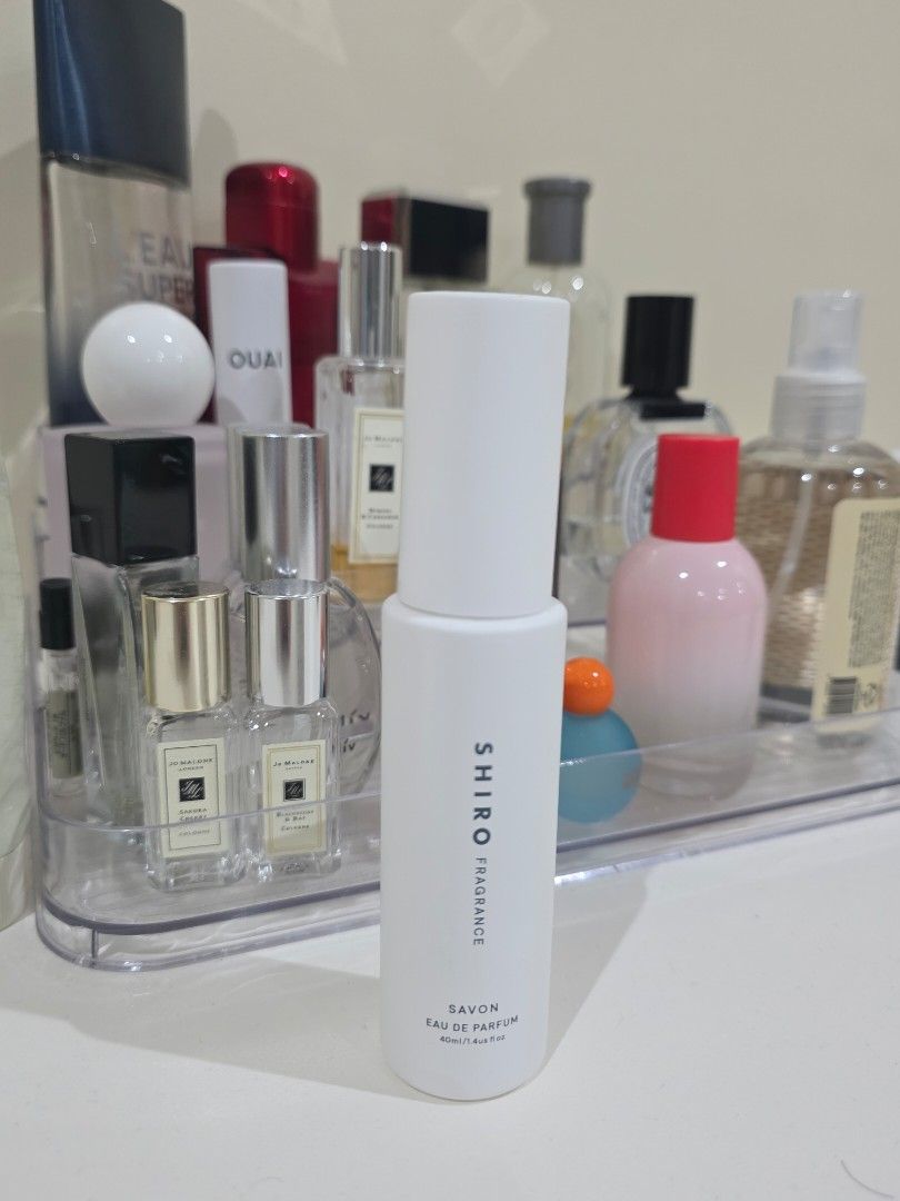 Shiro Fragrance Savon EDP 40ml (Category: Fragrance & Deodorants) located in Dasmarinas. Submitted by ramyeong (Listing ID 1450101558, Image 1). Description: Shiro Fragrance Savon EDP 40ml Bought in Japan RFS: Decluttering.