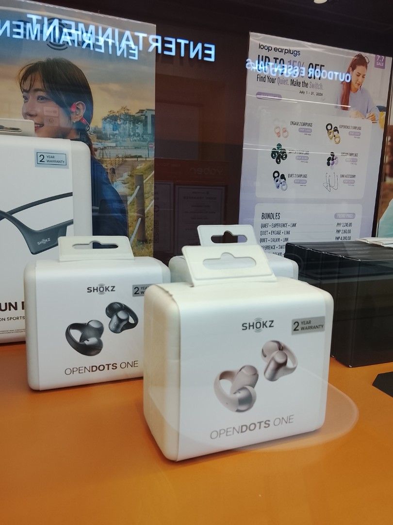 SHOKZ OPENDOTS ONE (Category: Earphones) located in Manila. Submitted by altituderobmanila (Listing ID 1449974831, Image 1). Description: Available Color: • Black • Gray • Pink.