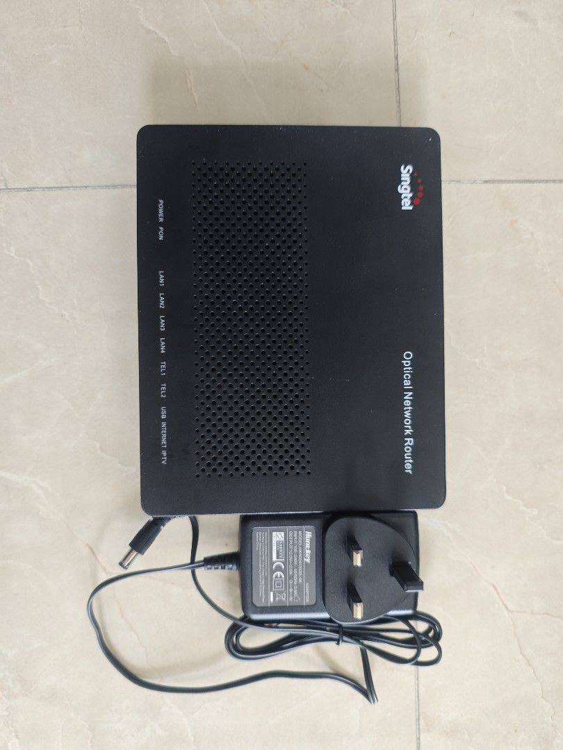 Singtel Huawei Optical Network Router with Power Adapter