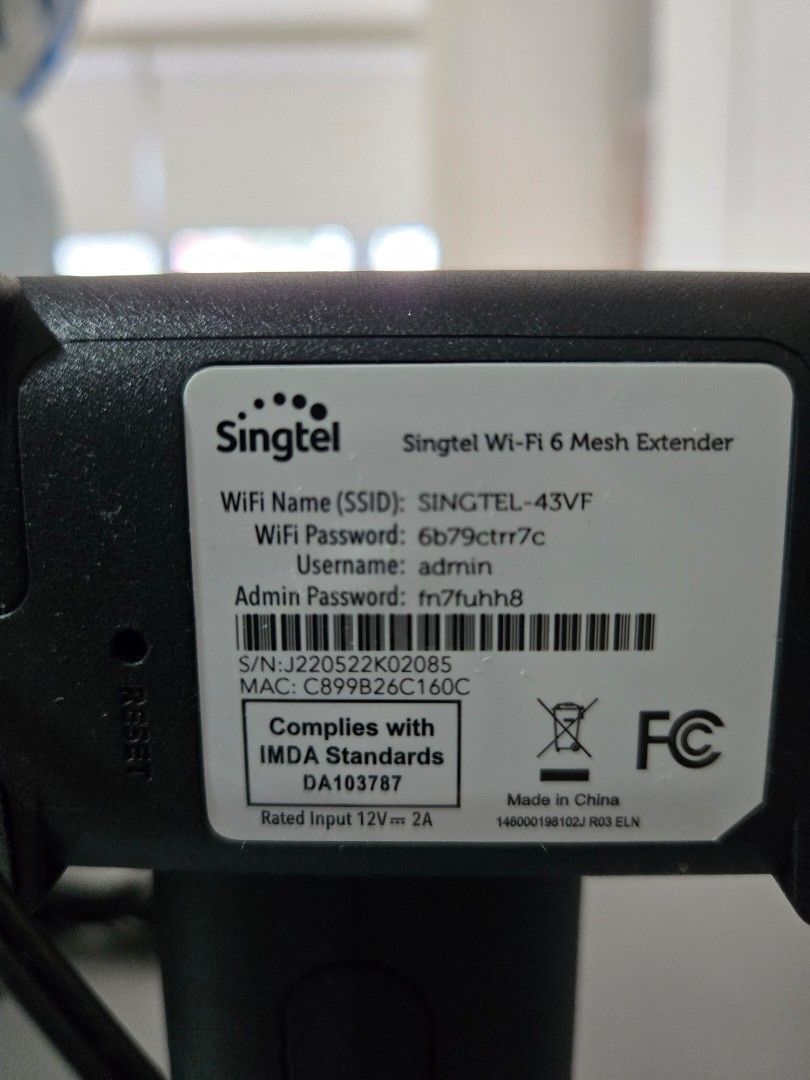 Singtel Wi-Fi 6 Mesh Extender (2 Units)510845230672793602