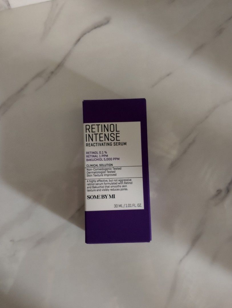 SOME BY MI RETINOL (Category: Face Care) located in Calamba. Submitted by cool_cescaa (Listing ID 1450096627, Image 1). Description: SOME BY MI OFFICIAL Retinol Intense Reactivating Serum Essence 30ml (Glass Skin, Sign of Aging, Skin texture) ~Sealed & Authentic products. Message me..