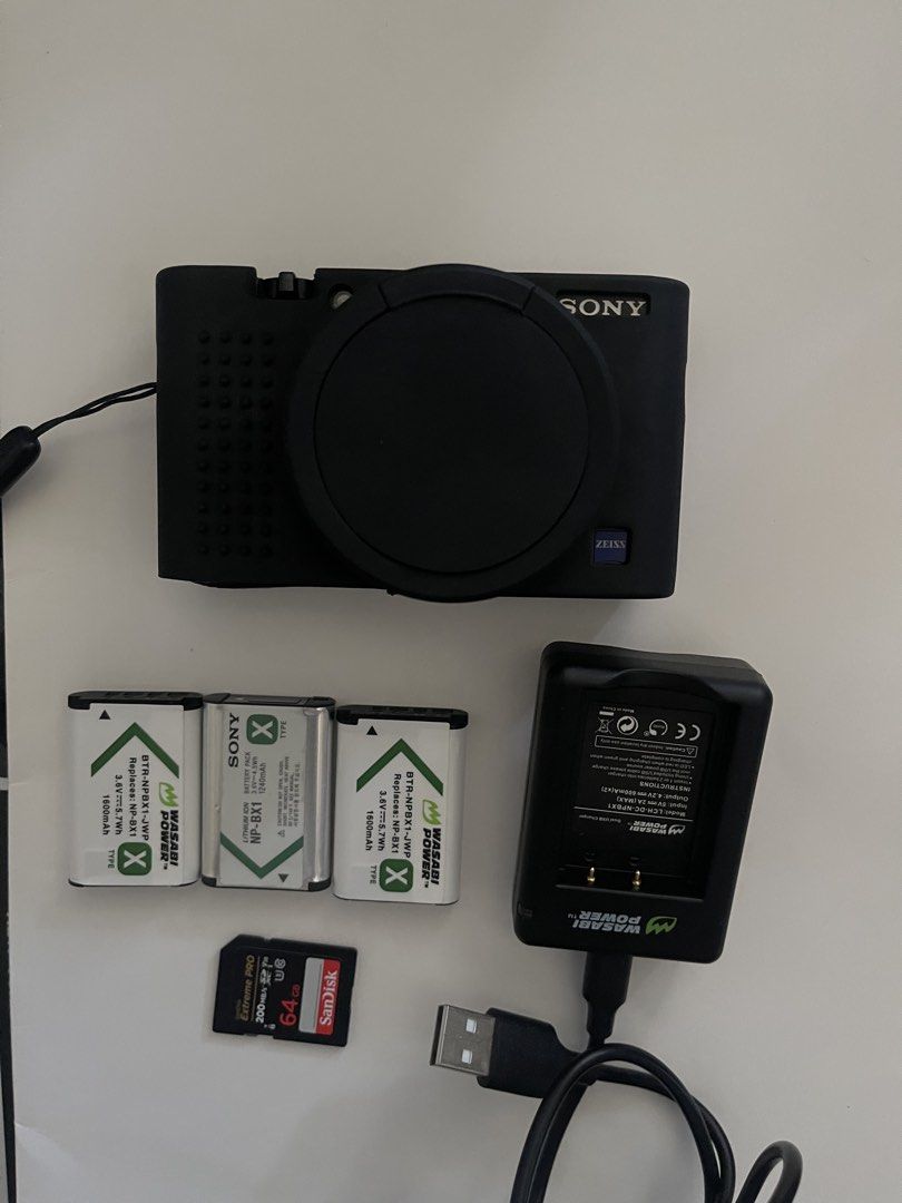 Sony RX100 V (DSC-RX100M5) Digital Camera with Accessories (Category: Cameras) located in Manila. Submitted by petour (Listing ID 1450065779, Image 1). Description: SONY RX100 MARK 5 selling for: ₱23k ✫ quick specs: ✦ 20.1 megapixels ✦ Exmor RS BSI CMOS sensor (stacked) ✦ ZEISS Vario-Sonnar T* (24-70mm f/1.8-2.8 equivalent) ✦ Blazing fast 0.05-sec. AF with 315 phase-detect points ✦ Up to 24 fps continuous shooting ✦ Pop-up OLED Electronic Viewfin