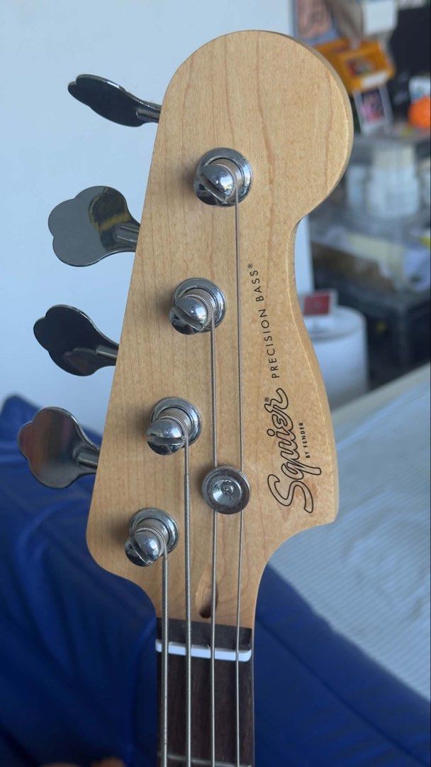 Squier Precision Bass Guitar with Laney Amp and Cable (Category: Musical Instruments) located in Mandaluyong City. Submitted by niniextras (Listing ID 1450064421, Image 3). Description: SOLD AS SET - Red Squier Precision Bass by Fender - Includes Laney RB3 practice amp - Comes with Ernie Ball braided cable - FREE backback for guitar Bought October 2025 .