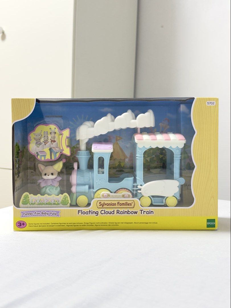 Sylvanian Families Floating Cloud Rainbow Train (Category: Figurines & Statues) located in Quezon City. Submitted by raph6elle (Listing ID 1449955546, Image 1). Description: - Sylvanian Families Floating Cloud Rainbow Train - Complete set - Unsealed just to check.