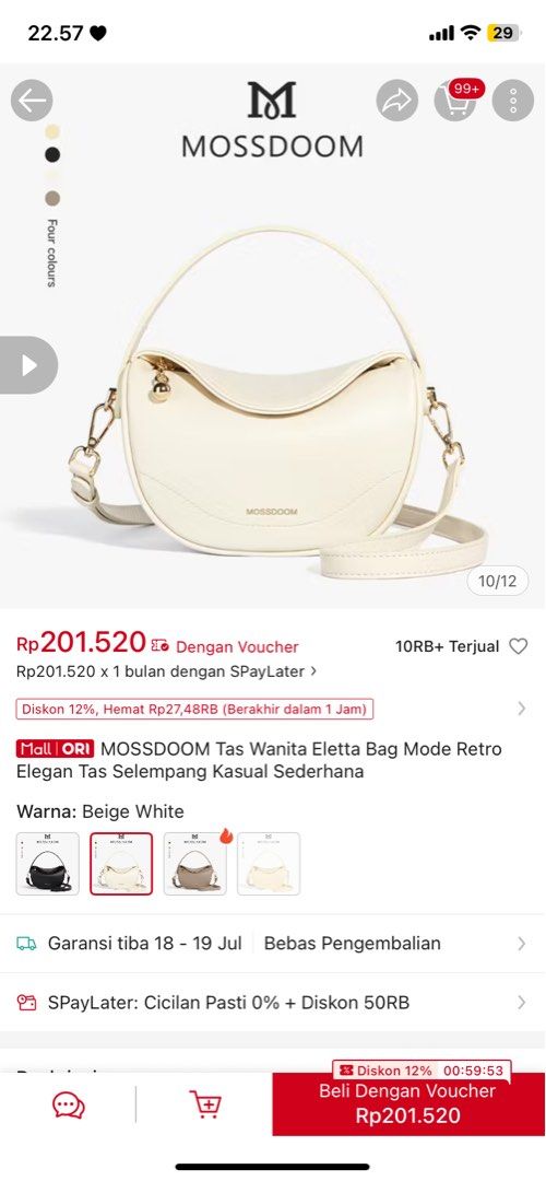tas mossdoom selempang (Kategori: Tas & Dompet Wanita) berada di Jakarta Pusat. Dikirim oleh jyna.na (ID iklan 1450114289, Gambar 2). Deskripsi: tas selempang warna beige white no minus serius minat dm co oyen.