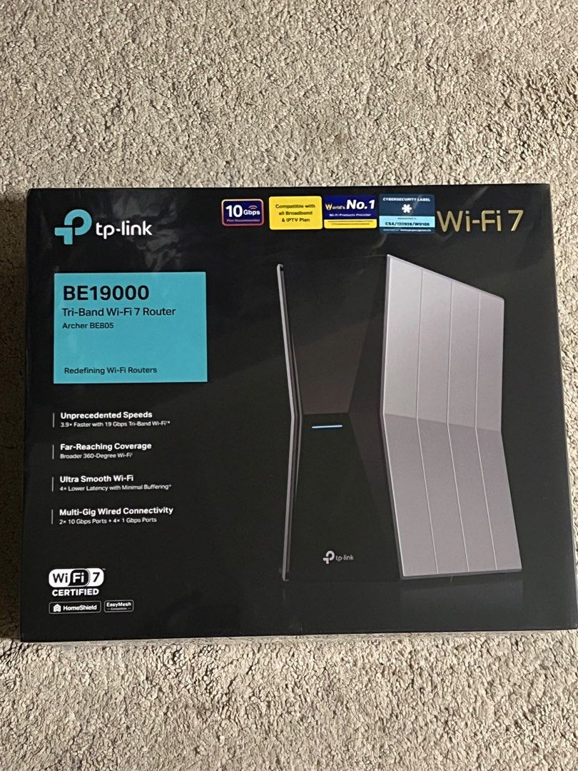 TP-Link BE19000 Wi-Fi 7 Tri-Band Router Archer BE805