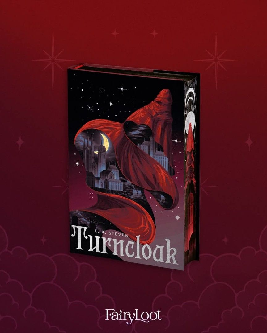 Turncloak by L.K. Stevens - FairyLoot Edition (Category: Storybooks) located in Baguio. Submitted by selover1492 (Listing ID 1450082485, Image 1). Description: FairyLoot Special Edition of Turncloak by L.K. Stevens. Features unique cover and spine art with a night sky, clouds, and moon. Perfect for collectors!.