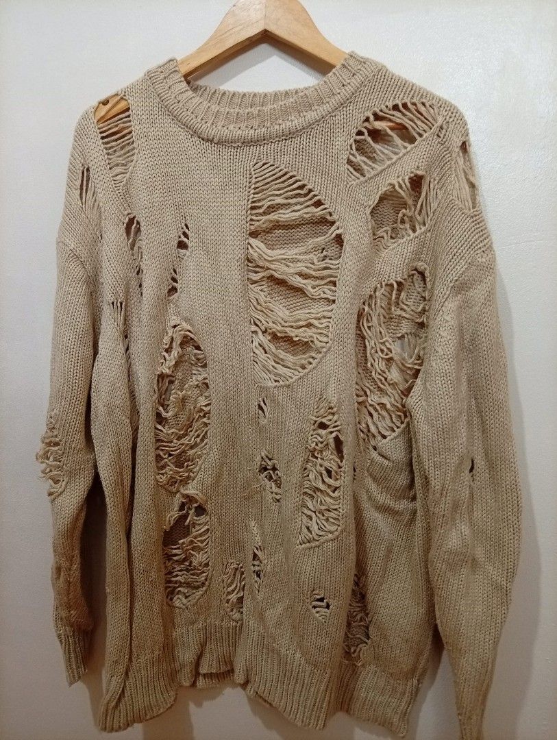Unisex distressed knit from Korea (Category: Coats, Jackets and Outerwear) located in Cavite. Submitted by midnightbloom20 (Listing ID 1450030680, Image 3). Description: .