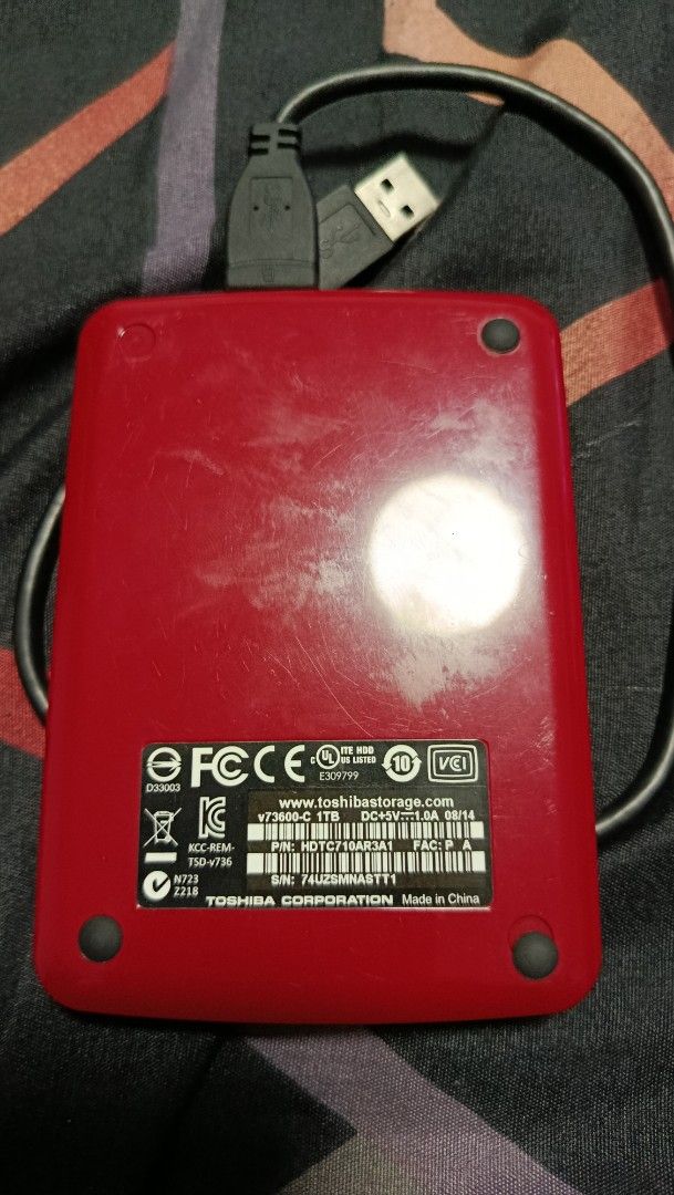 Used Toshiba External Hdd 1TB511081076030197761