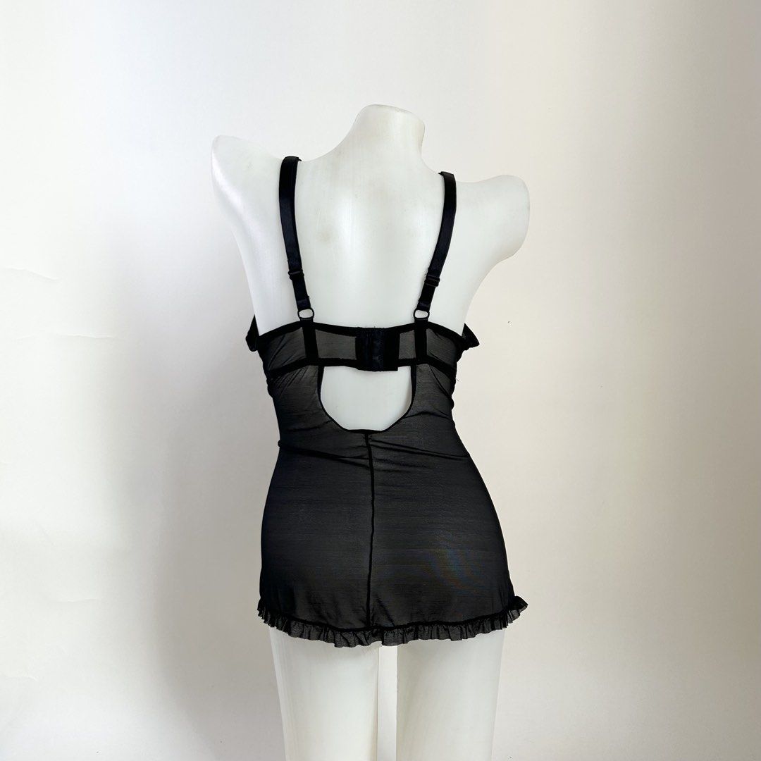 Vintage Satin and Mesh Panel Corset Bustier Top (Category: Sleep and Loungewear) located in San Pascual. Submitted by y2kdimps (Listing ID 1450058790, Image 3). Description: Condition: Excellent as new Issue: None Size: M Color rate: 10/10 Brand: .