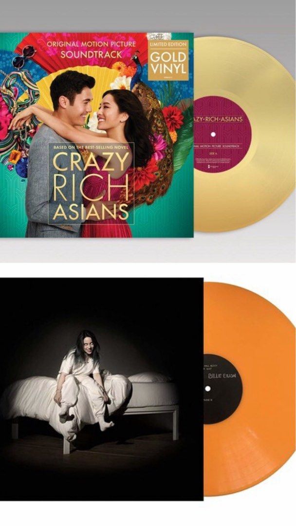 Vinyl Records for sale (Category: Vinyls) located in Quezon City. Submitted by simp4harry (Listing ID 1449995597, Image 2). Description: Downsizing my collection 🥲 - Various: Crazy Rich Asians OST (Gold vinyl) [SOLD] - Billie Eilish: WWAFAWDWG (Orange vinyl) [SOLD] - boy pablo set (Roy Pablo, Soy Pablo, Wachito Rico; all colored) [SOLD] - Bruno Mars: XXIVK Magic (Gold vinyl) ₱2,300 - Conan Gray: Kid Krow (Smokey Red vinyl) [SOLD] - Kacey Musgrav