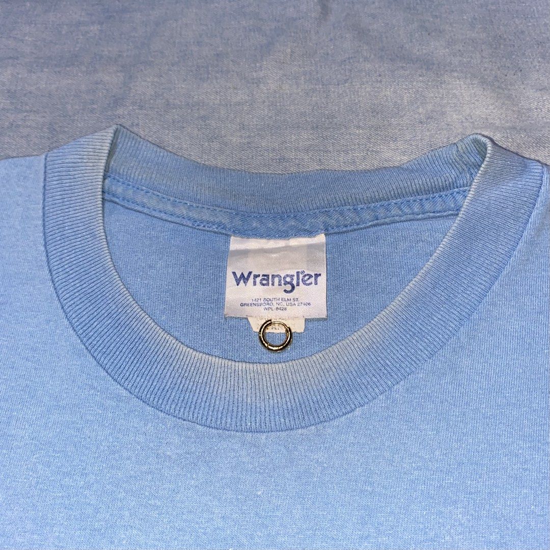 VTG WRANGLER 2005 | STEER WRESTLING (Category: Tshirts & Polo Shirts ) located in General Santos City (Dadiangas). Submitted by project.fromera (Listing ID 1450042843, Image 3). Description: Dimensions: 32x24 Minor neck band discoloration Excellent condition .