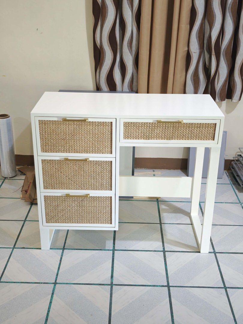 Work station desk / vanity table (Category: Tables & Sets) located in Paranaque City. Submitted by FLess.ph (Listing ID 1450040227, Image 2). Description: Made to order 10-15 working days lead time Dimension 100L 45W 90H CM .