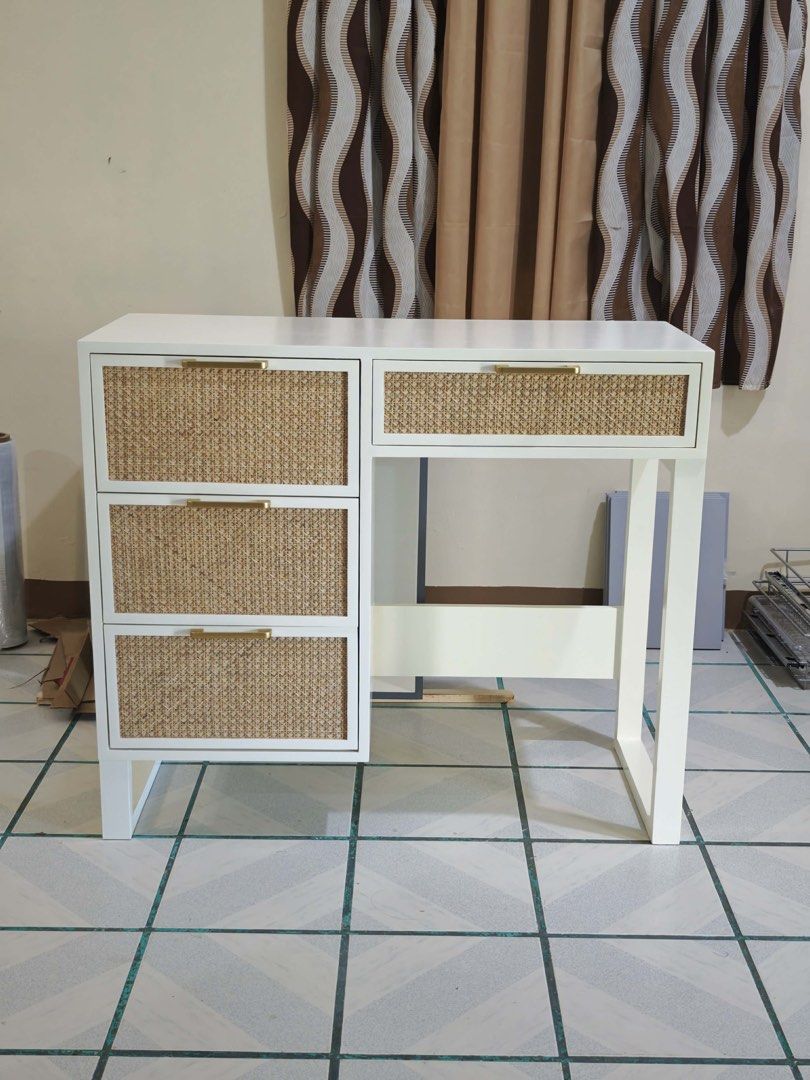 Work station desk / vanity table (Category: Tables & Sets) located in Paranaque City. Submitted by FLess.ph (Listing ID 1450040227, Image 1). Description: Made to order 10-15 working days lead time Dimension 100L 45W 90H CM .