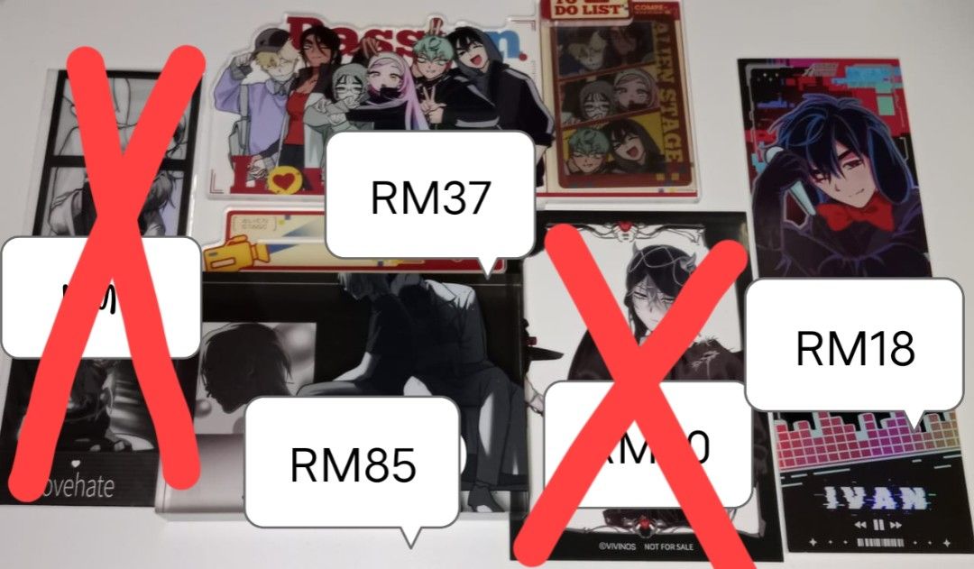 WTS Alien Stage official merch (Category: Fan Merchandise) located in Johor Bahru. Submitted by cosmiclion.4d0f93 (Listing ID 1450044794, Image 1). Description: WTS Alien Stage office merch Ivti acrylic block RM100 Till AaD transparent card RM25 Sport note standee RM40 Ivan ticket RM20 Ivti ticket RM10.