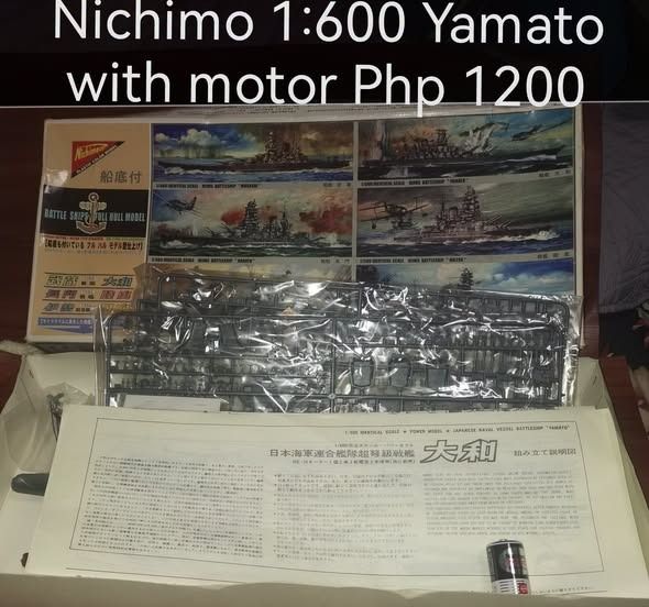 Yamato Scale Model for Sale (Category: Gundam & Model Kits) located in Los Banos. Submitted by princessbotique (Listing ID 1450006886, Image 2). Description: Yamato Scale Model for Sale See pix for price and details Pm for inquiries and more photos First come First Serve Please add shipping fee From Los Banos Laguna Meetups per arrangement MOP GCash first to pay basis No reservations No COD No checkout PM MY PAGE if interested pls send pix of ite