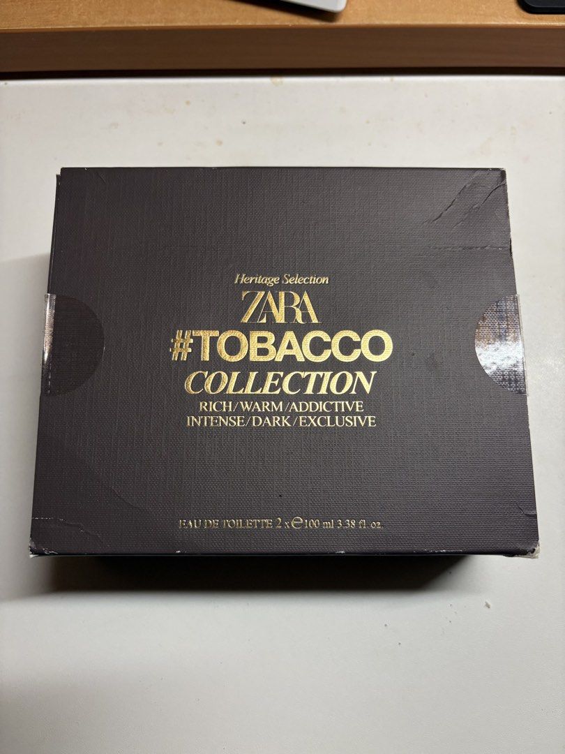 Zara Tobacco Collection 舊版(Rich/ Warm/ Addictive) (Intense/ Dark/ Exclusive) （分類：健康及美容 - 香水＆香體噴霧）位於 Hong Kong。 由 bababoiiii. 提交（商品編號 1450057204，圖片 2）。簡介： 極少使用 用量見圖。