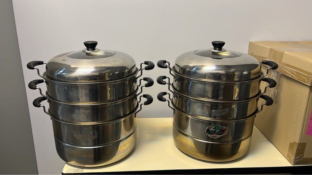 2 Tier Stainless Steel Steamer Pot Set