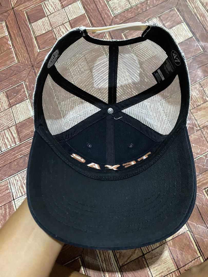47 Brand Texas Longhorns Trucker Cap (Category: Caps & Hats) located in Puerto Princesa. Submitted by earlpogitrhift (Listing ID 1450283152, Image 2). Description: - Navy blue trucker cap - 'TEXAS' embroidered on the front - Texas Longhorns logo on the side - Mesh back for breathability - Adjustable snapback closure - Perfect for Texas fans.