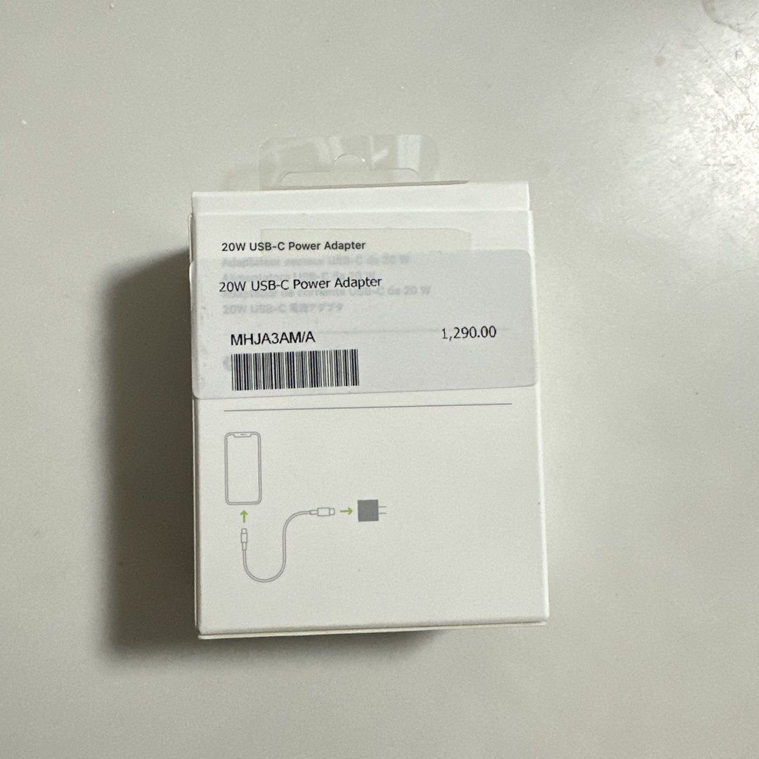 Apple 20W USB-C Power Adapter (Category: Chargers & Cables) located in Manila. Submitted by shopperaccoo (Listing ID 1450242694, Image 2). Description: Original Apple 20W USB-C Power Adapter. Bnew. Opened box only but never used.