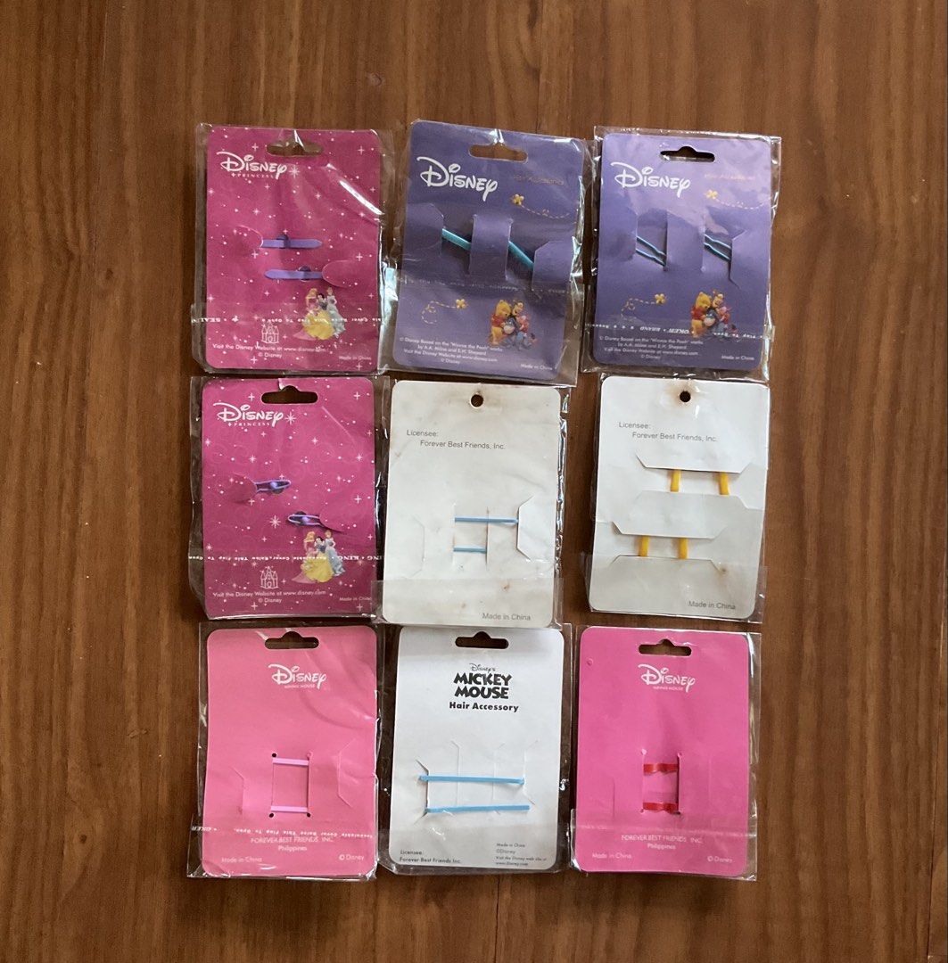 Assorted Licensed Disney Hair Clips ( sold as set) (Category: Babies & Kids Fashion) located in Quezon City. Submitted by daintiesruss (Listing ID 1450286037, Image 2). Description: Assorted Licensed Disney Hair Clip ( sold as set) -Please manage expectations at the back of the cardboard of clip ( discoloration).