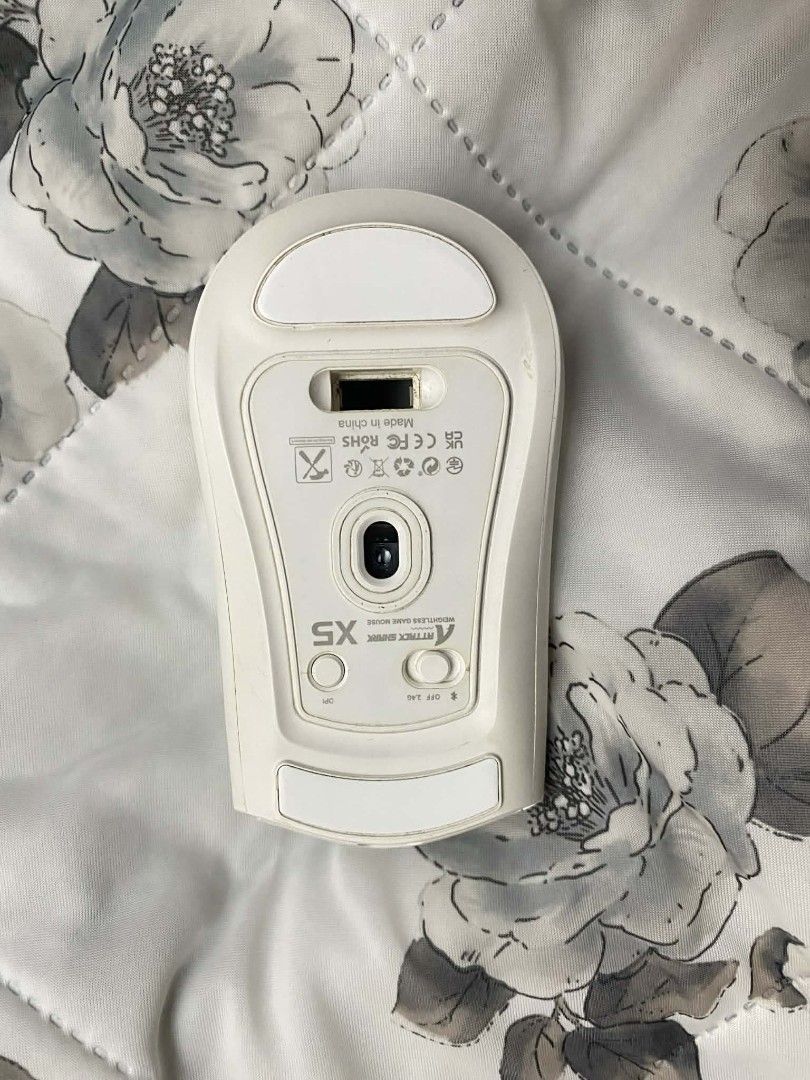 attack shark x5 (Category: Mouse & Mousepads) located in Manila. Submitted by cntnron (Listing ID 1450293294, Image 2). Description: attack shark x5 tri-mode (6 months owned with no defects or issues) bluetooth, 2.4ghz dongle, wired inclusions: - the original mouse charger/cord - mousepad - attack shark x5 unit .