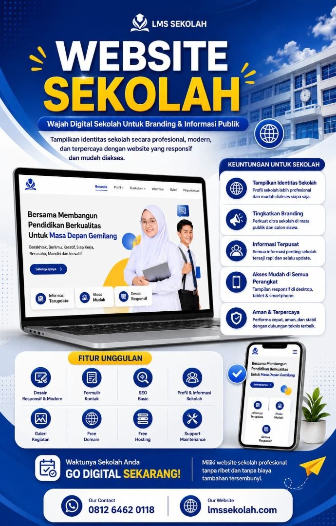 Berbakat, WA 0812 6462 0118, Jasa Pembuatan Platfrom Digital di Medan, LMS Sekolah (Kategori: Others) berada di Medan. Dikirim oleh jasapembuatancustom (ID iklan 1450147810, Gambar 3). Deskripsi: Deskripsi LMS Sekolah https://s.id/adminlmssekolah Jasa Pembuatan LMS Sekolah di Medan, Jasa Pembuatan Website Sekolah di Medan, Jasa Perbuatan Website Perusahaan di Medan, Jasa Pembuatan Sistem Akademik Sekolah di Medan, Jasa Pembuatan Website Profesion