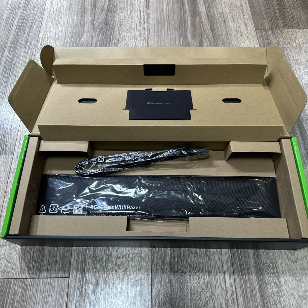 [Brand New, Unused] Razer BlackWidow V4 Gaming Keyboard (Category: Computer Keyboard) located in Kuala Lumpur. Submitted by letaoservice (Listing ID 1450165879, Image 3). Description: Razer BLACKWIDOW V4 Gaming Keyboard (Green Switches) Brand: Razer Release Date: 2023/07 Keyboard Type: Keyboard Cable Type: Wired Key Switch: Mechanical Key Language: English Interface: USB Keyboard Features: Gaming Keyboard, Backlit Color: Black Numpad: Yes If you 