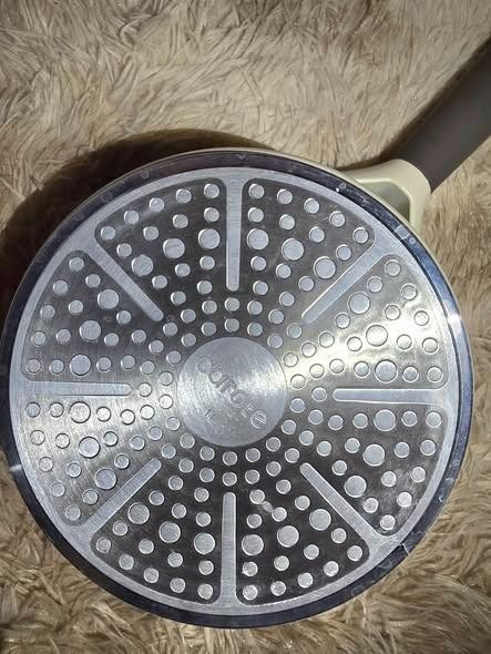 Carote Saucepan with Dark Grey Handle (Category: Cookware & Accessories) located in Cebu City. Submitted by lunavinum (Listing ID 1450316125, Image 3). Description: 7 1/2 inches wide, 8inches with spout 15 inches with handle 4inches height Induction and stove top use Condition: Brand New - Features a convenient pour spout - Ideal for making sauces or heating small portions - Comfortable, easy-to-grip handle - Ready for your kitchen!.