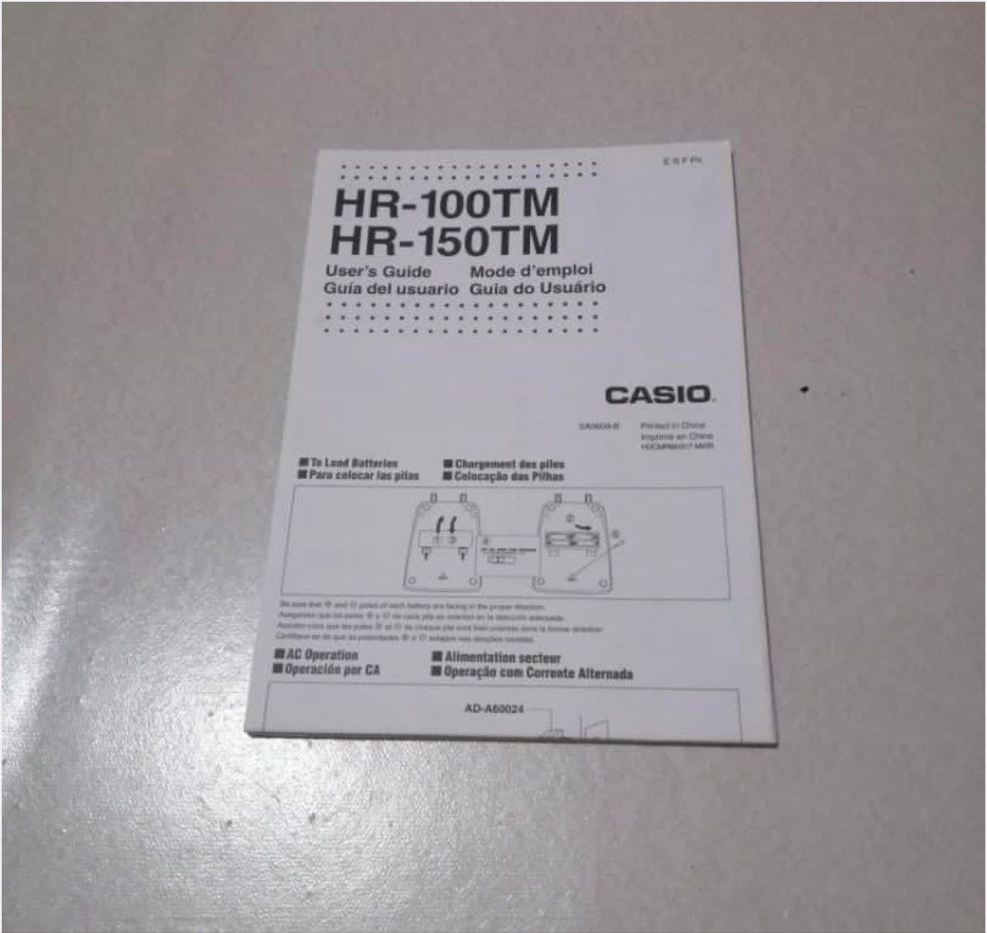 Casio HR-100TM Portable Printer Calculator (Category: Office & Business Technology) located in Quezon City. Submitted by itmakescynch (Listing ID 1450287213, Image 3). Description: - Casio HR-100TM Portable Printer Calculator - Key Features: Cost/Sell/Margin, Currency Conversion, Tax Calculations - 2-Color Printing - Extra-Large Display - Includes User Guide - Ideal for Business and Personal Use.