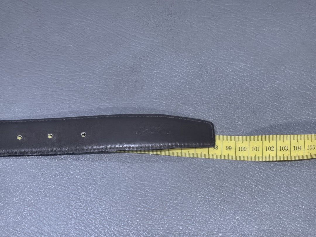 Celine Paris Leather Belt with Triomphe Buckle (Category: Belts) located in Cagayan de Oro. Submitted by pootx (Listing ID 1450251533, Image 2). Description: - Authentic Celine Triomphe Belt - Color: Dark Brown Leather - Iconic Triomphe Buckle (Gold & Silver Tones) - Made in Italy - Approximate Length: 105cm (end to end).