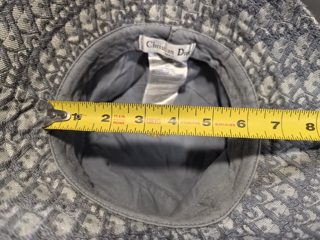 Christian Dior Monogram Bucket Hat (Category: Hats & Beanies) located in Cagayan de Oro. Submitted by pootx (Listing ID 1450253843, Image 2). Description: christian Dior bucket hat - Features iconic Dior monogram pattern - Embroidered 'Christian Dior Paris' band - Ideal for sunny weather - Please check photos for detailed condition.