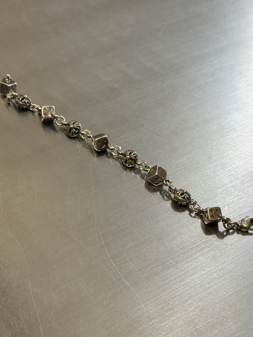 CHROME HEARTS (Category: Luxury Accessories) located in Angeles City. Submitted by secondluxph (Listing ID 1450257490, Image 3). Description: CHROME HEARTS DICE AND CROSS BALL BRACELET GOTHIC/VINTAGE STERLING SILVER PRISTINE CONDITION JAPAN/HONGKONG SOURCE.