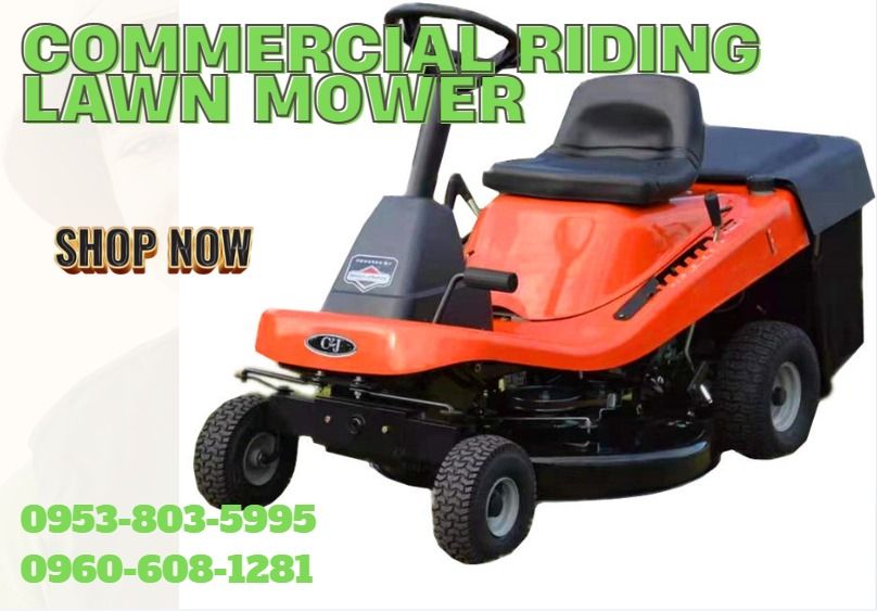 commercial Riding Lawn Mower (Category: Home Improvement Tools & Accessories) located in Caloocan City. Submitted by 09263834248 (Listing ID 1450226375, Image 1). Description: ●Engine horsepower: 12.5hp ●The number of cylinders: 1 ●Capacity: 250 cc ●Oil capacity: 1.7L ●Ignition method: electronic ignition ●Gasoline capacity: 4.2L ●Drive mode: hydraulic drive ●Forward speed: 0-10kph ●Receding speed: 0-5kph ●Cutting length: 102 cm ●Number of blades