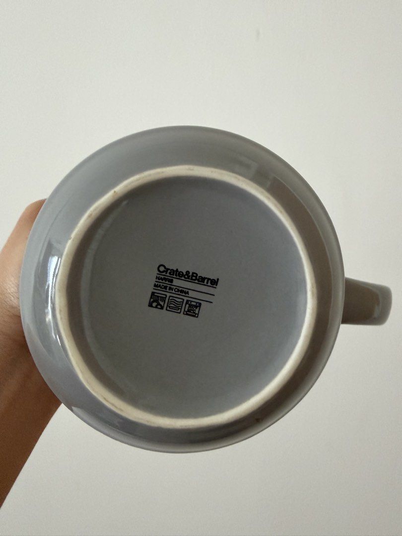 Crate & Barrel Grey Ceramic Mug511990442807808001