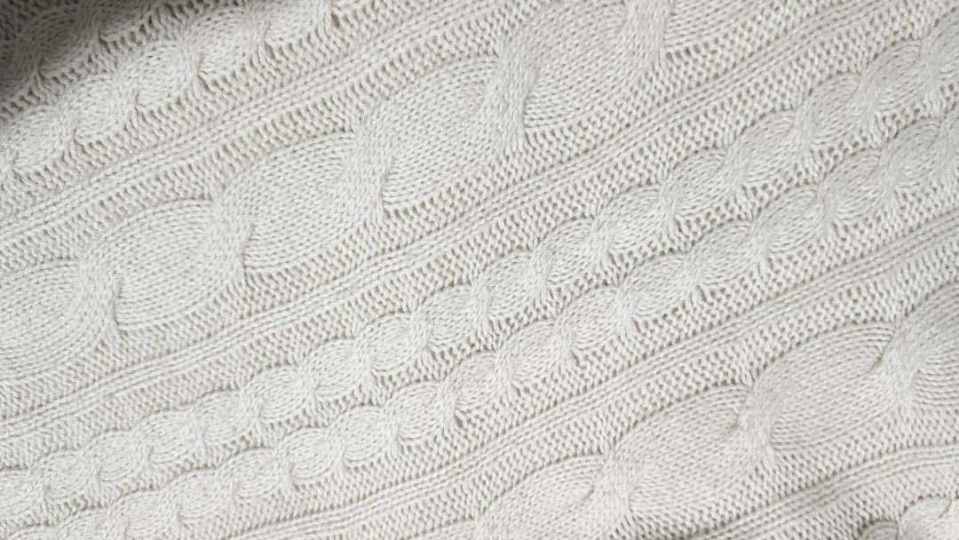 Cream Quarter-Zip Cable-Knit Sweater (Category: Coats, Jackets and Outerwear) located in Manila. Submitted by gothxc (Listing ID 1450293528, Image 2). Description: Measurements: 24.5" Width x 21" Length Condition: 9/10, no issues! Quality: Thick and premium knit, but very comfortable to wear!.