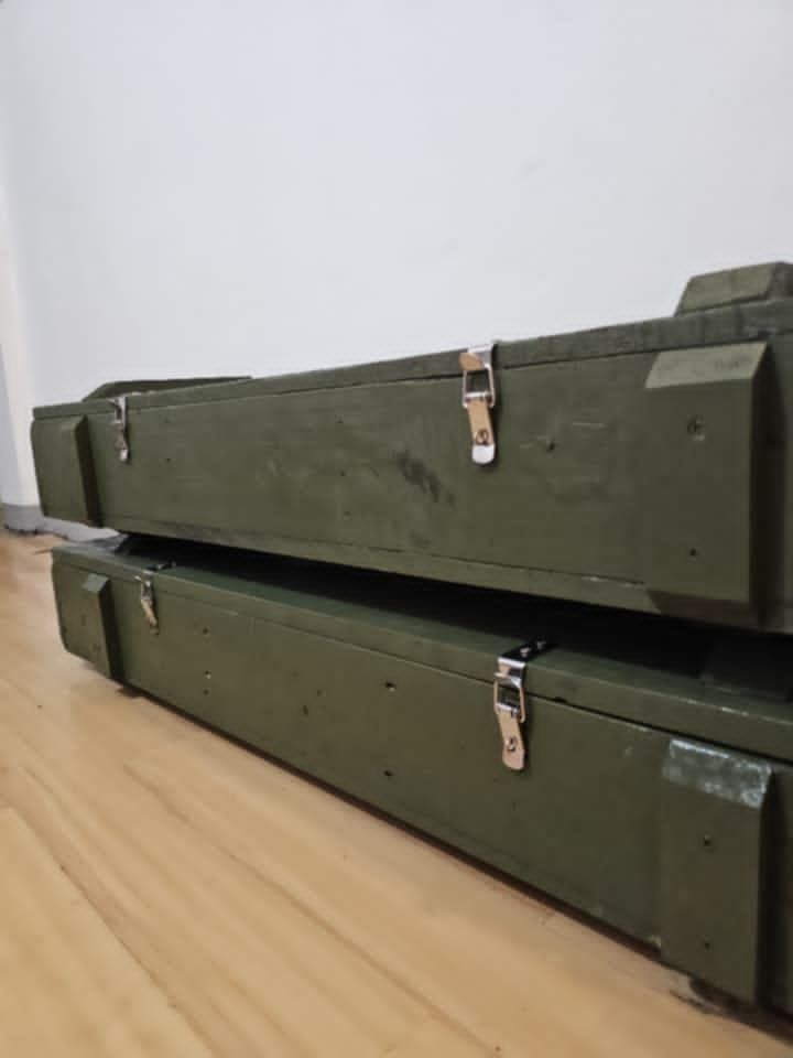 Custom Military Box/Crates for man cave and aesthetic Decoration with function! (Category: Storage Boxes & Baskets) located in Caloocan City. Submitted by rarewhale_64bb1d (Listing ID 1450139294, Image 1). Description: Custom Military Box/Crates (Made to order) perfect for your man cave ideas and aesthetic Design (no tag and marks) This is Perfect for: home Decoration rooms living rooms Cafe Restaurant Art Gallery Teraza and more Size: height 18c