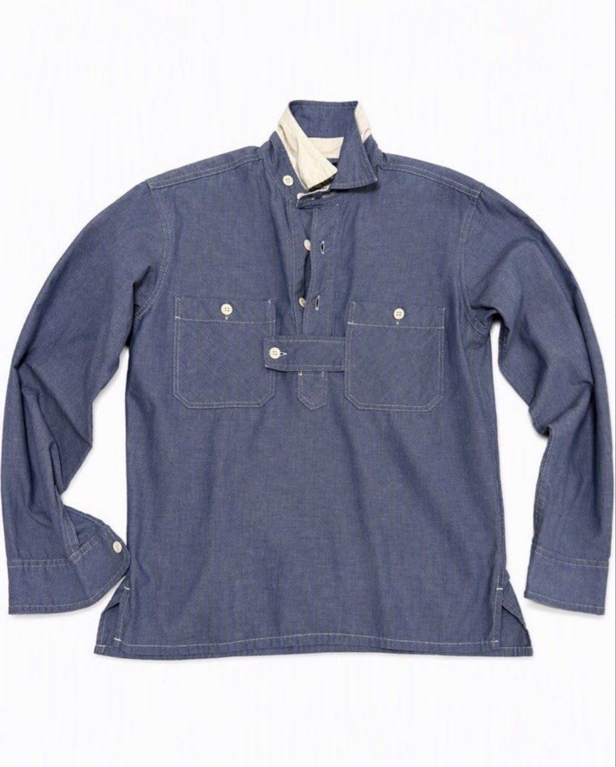 engineered garments x beams chambray shirt (Category: Tshirts & Polo Shirts ) located in Quezon City. Submitted by apewoman (Listing ID 1450159628, Image 1). Description: pit to pit 20. awesome shirt.