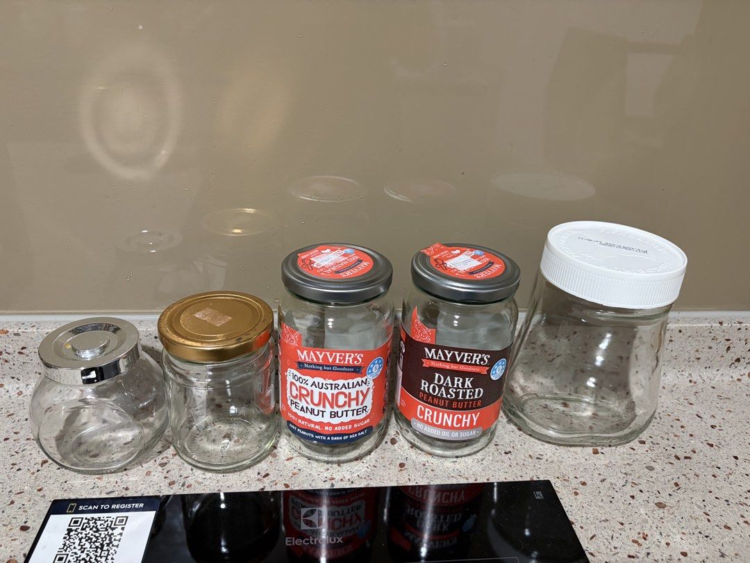 Glass and Plastic Bottle Jars for Food Container Storage