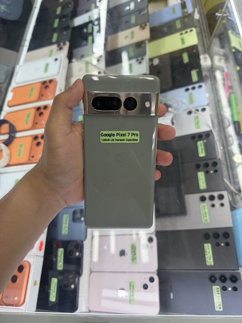 Google Pixel 7 Pro 128GB Openline US Variant (Category: Google Pixel) located in San Juan City. Submitted by Khalidmgdla08 (Listing ID 1450303793, Image 1). Description: FOR SALE | TRADE/SWAP Price: 18,500 On hand: Google Pixel 7 Pro✔️ 128GB ✔️ OPENLINE ✔️ US Variant✔️ 100% Original ✔️ 99% Makinis ✔️ 99% Smooth ✔️ NOT REFURB ✔️ NO HIDDEN ISSUES ✔️ NEVER BEEN REPAIRED ✔️ TEST TO SAWA✔️ FREE 3-UTOOLS ✔️ ANY MODEL OF IPHONE AND SAMSUNG ARE AVAILABLE