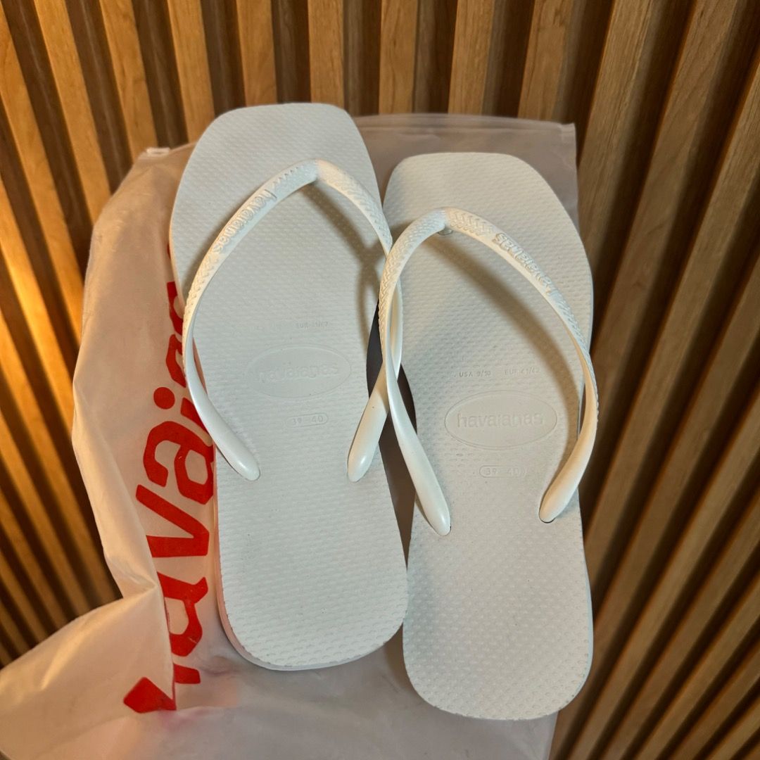 Havaianas Slim Square Flip-Flops (Category: Slippers and slides) located in Quezon City. Submitted by zenhometreasures_qc (Listing ID 1438902296, Image 3). Description: Havaianas Slim Square Flip Flops Size 39 Worn once ₱700 only (SRP ₱1,200) ‼️NO MORE HAGGLING‼️ ‼️LAST PRICE POSTED‼️ ‼️LOW BALLERS WILL BE IGNORED‼️ Helping tags: Ikea, Muji, Nitori, Sofa, Bed, Furniture, Toyota, Mazda, Honda, BYD, MG, Ford, Nmax, Pcx, Louis Vuitton, Hermes, Polen