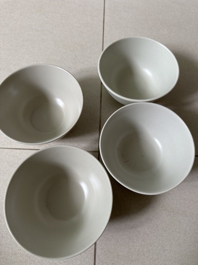IKEA White Ceramic Bowls Set of 4