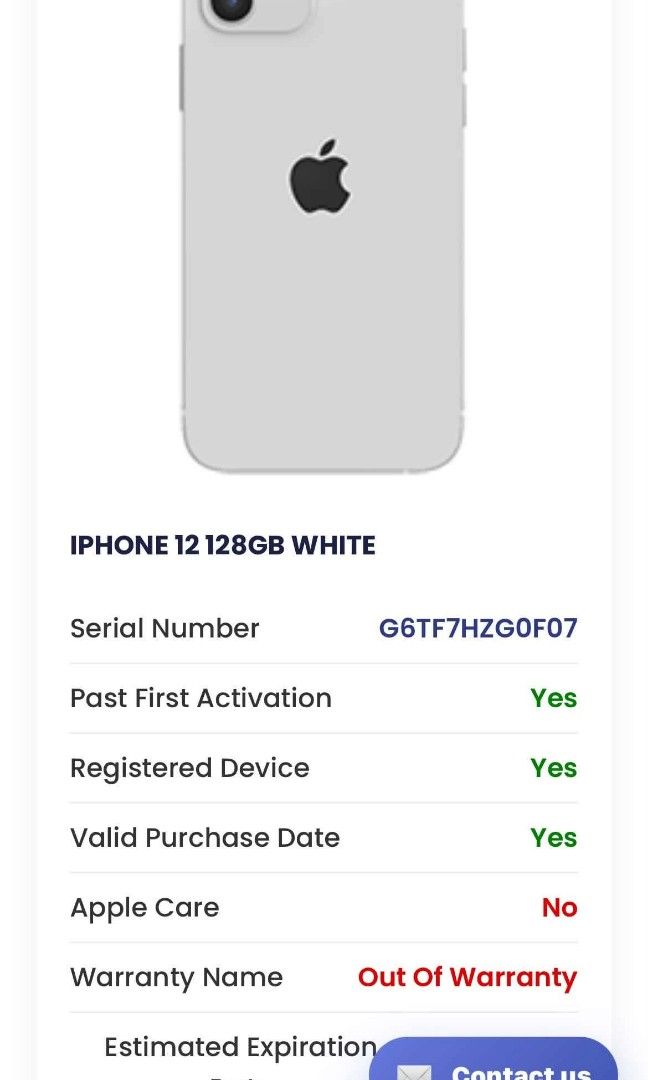 Iphone12 128GB White (Category: iPhone 12 Series) located in Manila. Submitted by hombree (Listing ID 1450258983, Image 3). Description: 128GB 100bh(replaced) all working makinis no scratches no sim restriction rfs: need funds for tuition.