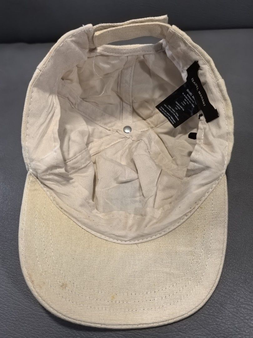 Isabel Marant Canvas Cap (Category: Caps & Hats) located in Cagayan de Oro. Submitted by pootx (Listing ID 1450254811, Image 3). Description: - Cream colored Isabel Marant cap - Features iconic Marant logo on the front - Made from 100% cotton - Adjustable strap at the back - Ideal for everyday wear.