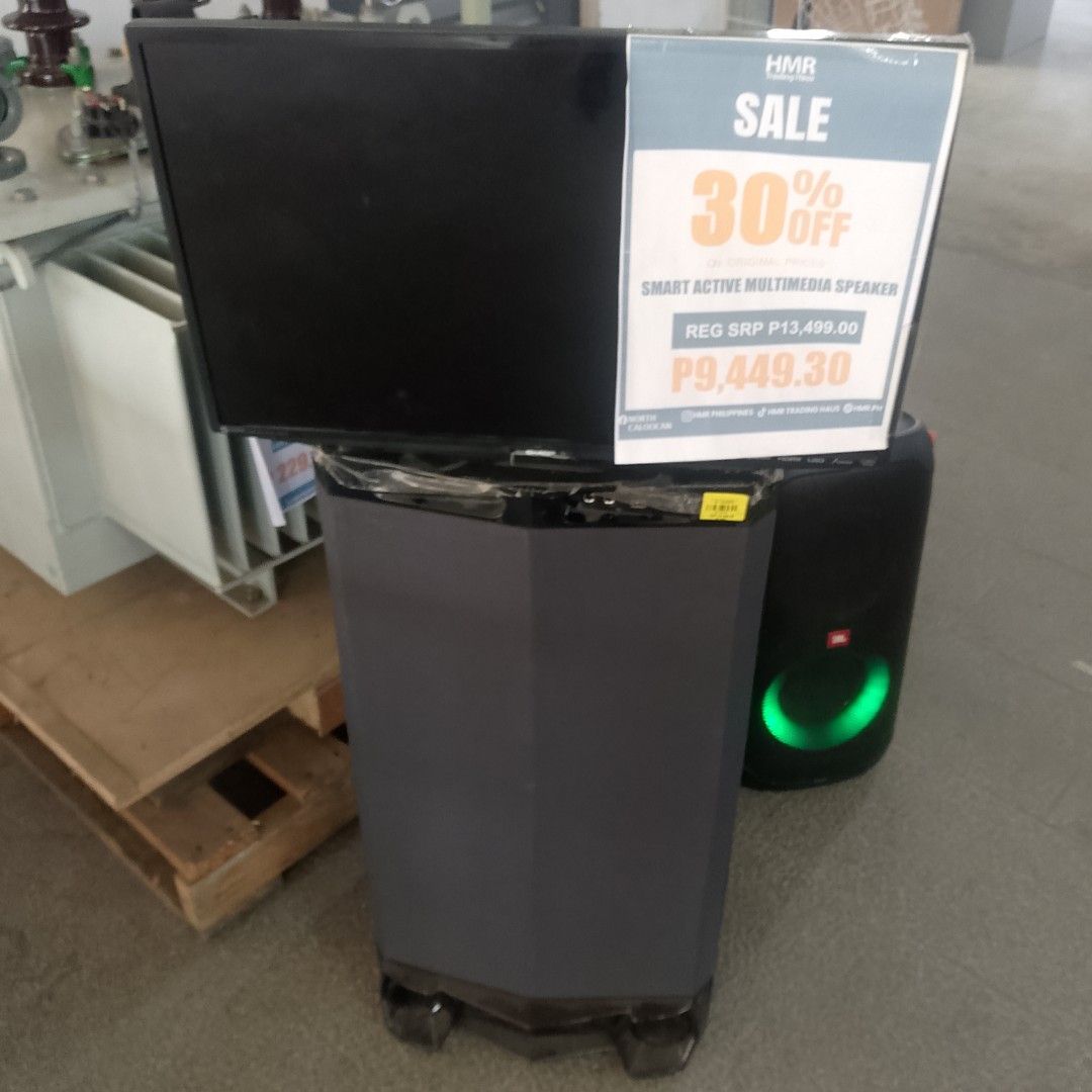 JBL Smart Active Multimedia Speaker - 30% OFF (Category: Soundbars, Speakers & Amplifiers) located in Manila. Submitted by cleverwolf.07545a (Listing ID 1450149264, Image 1). Description: - JBL Smart Active Multimedia Speaker - Original SRP: P13,499.00 - Sale Price: P9,449.30 - Save 30%! - Ideal for all your audio needs.