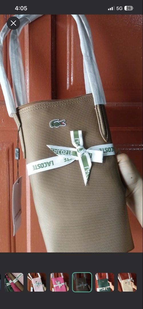 Lacoste Tote Bag - Pre-order 3-6days (Category: Tote Bags) located in Cheras. Submitted by mirahamdan96_ (Listing ID 1450156325, Image 1). Description: - Large Lacoste tote bags - Available colours: 18 color - Features iconic Lacoste logo - Premium quality Rm79 .